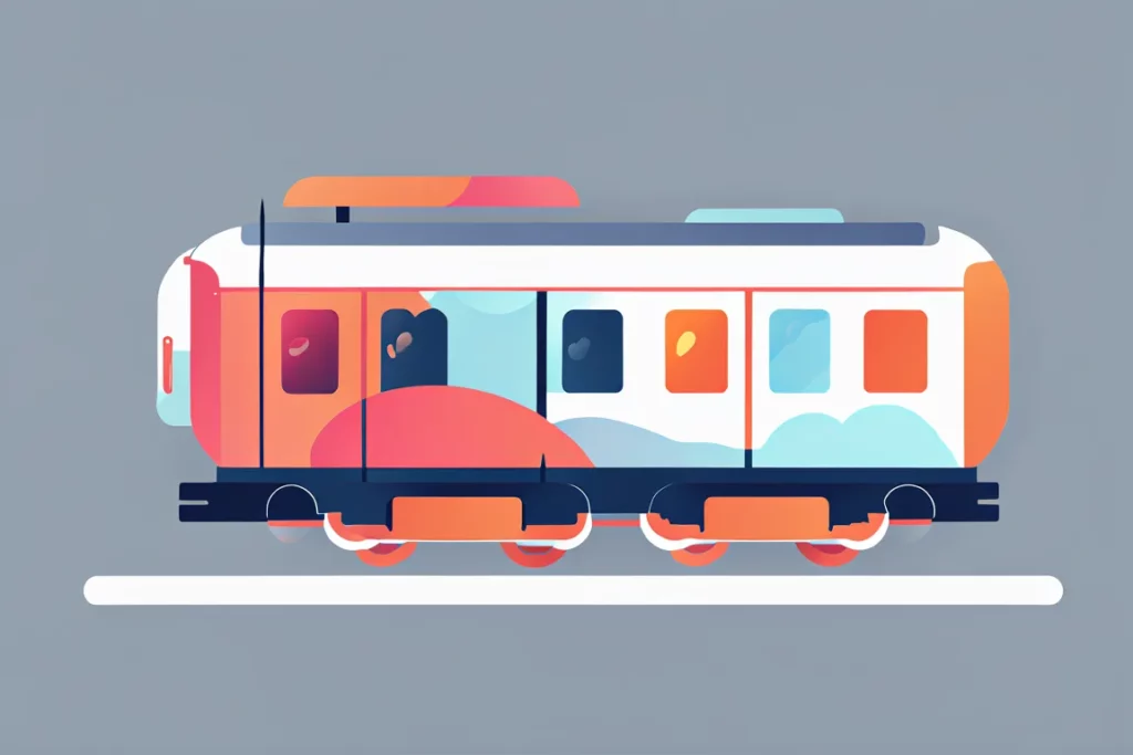 Un treno come esempio di come viaggiare sostenibile.